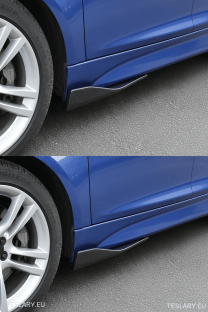 Side Skirt Carbon Fiber Body Trim ( Universal ) , Tesla Model 3 , Highland , Model Y , Juniper - TESLARY Tesla Shop Accessories Europe Nederlands Dublin Cork Ireland Deutschland Espana Alicante France Italia