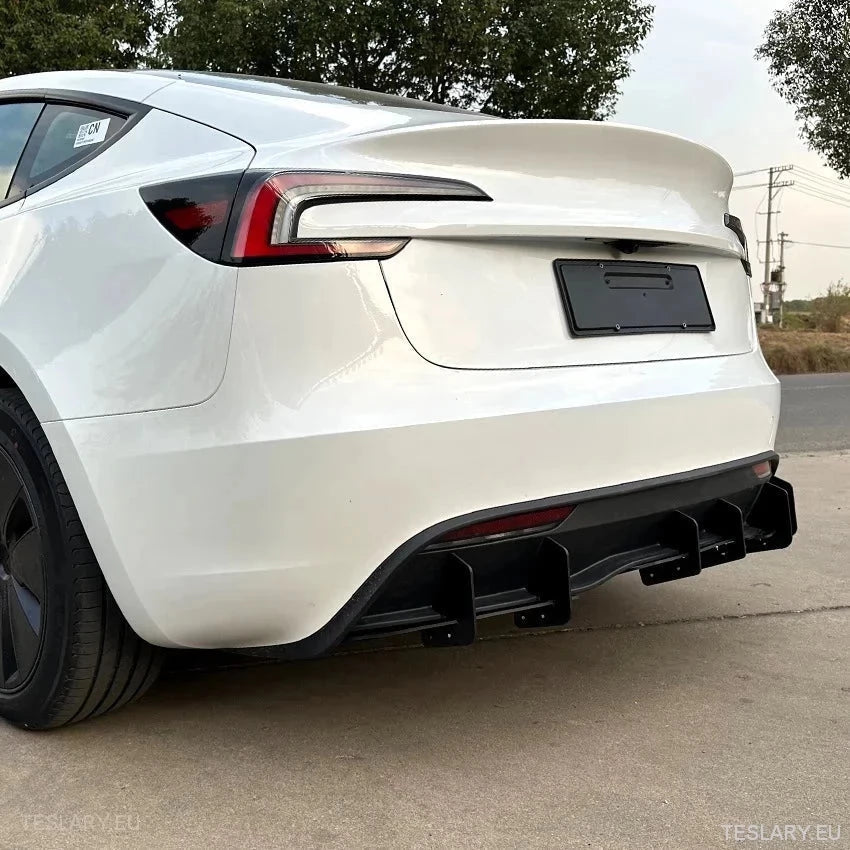 Tesla 3 Highland Rear Bumper Diffuser Body Kit - TESLARY Tesla Shop Accessories Europe Nederlands Dublin Cork Ireland Deutschland Espana Alicante France Italia