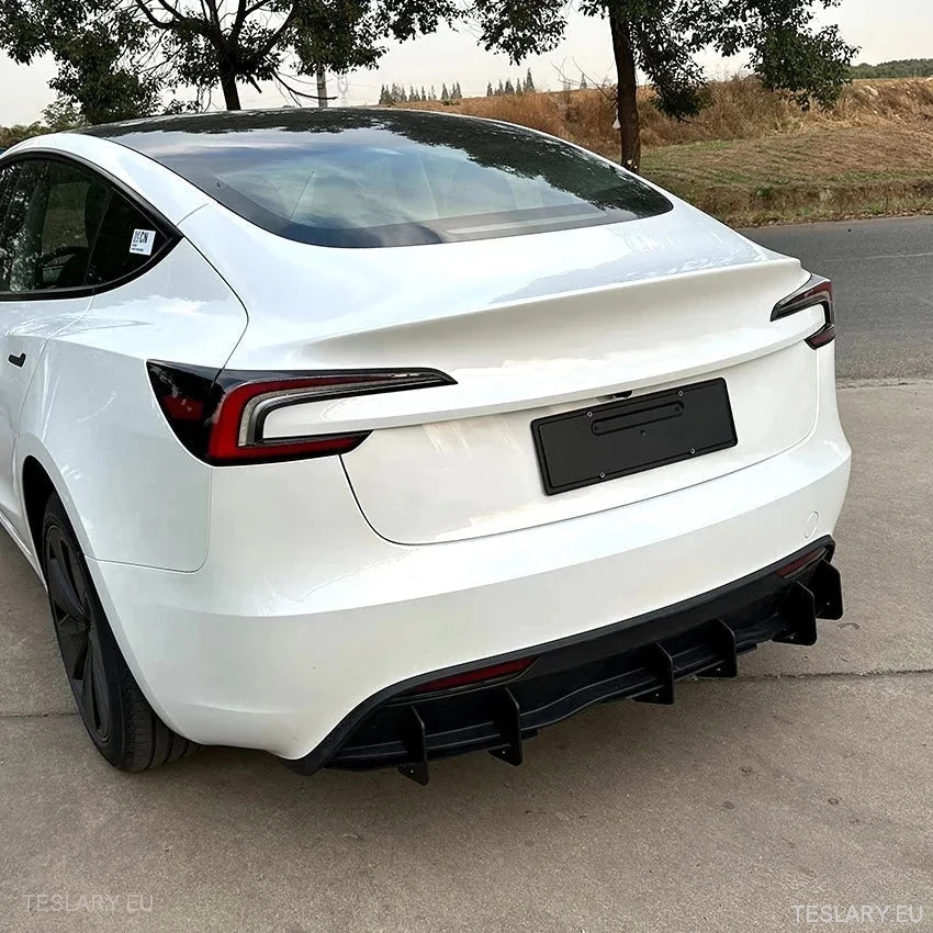 Tesla 3 Highland Rear Bumper Diffuser Body Kit - TESLARY Tesla Shop Accessories Europe Nederlands Dublin Cork Ireland Deutschland Espana Alicante France Italia