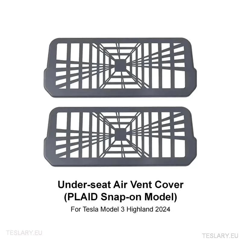 Tesla 3 Highland Under Seat Air Outlet Cover Plaid Style ( 2 Pieces ) - TESLARY Tesla Shop Accessories Europe Nederlands Dublin Cork Ireland Deutschland Espana Alicante France Italia