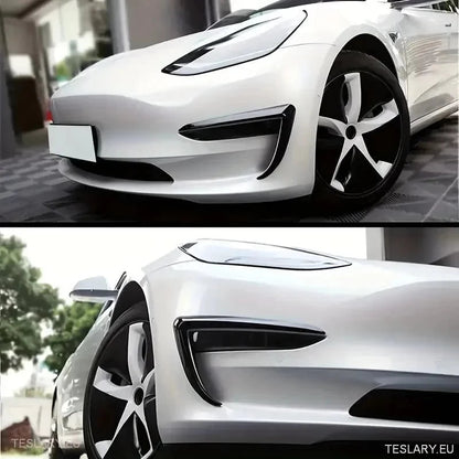 Tesla 3 Log Lights Wind Splitter - Gloss Black - TESLARY Tesla Shop Accessories Europe Nederlands Dublin Cork Ireland Deutschland Espana Alicante France Italia