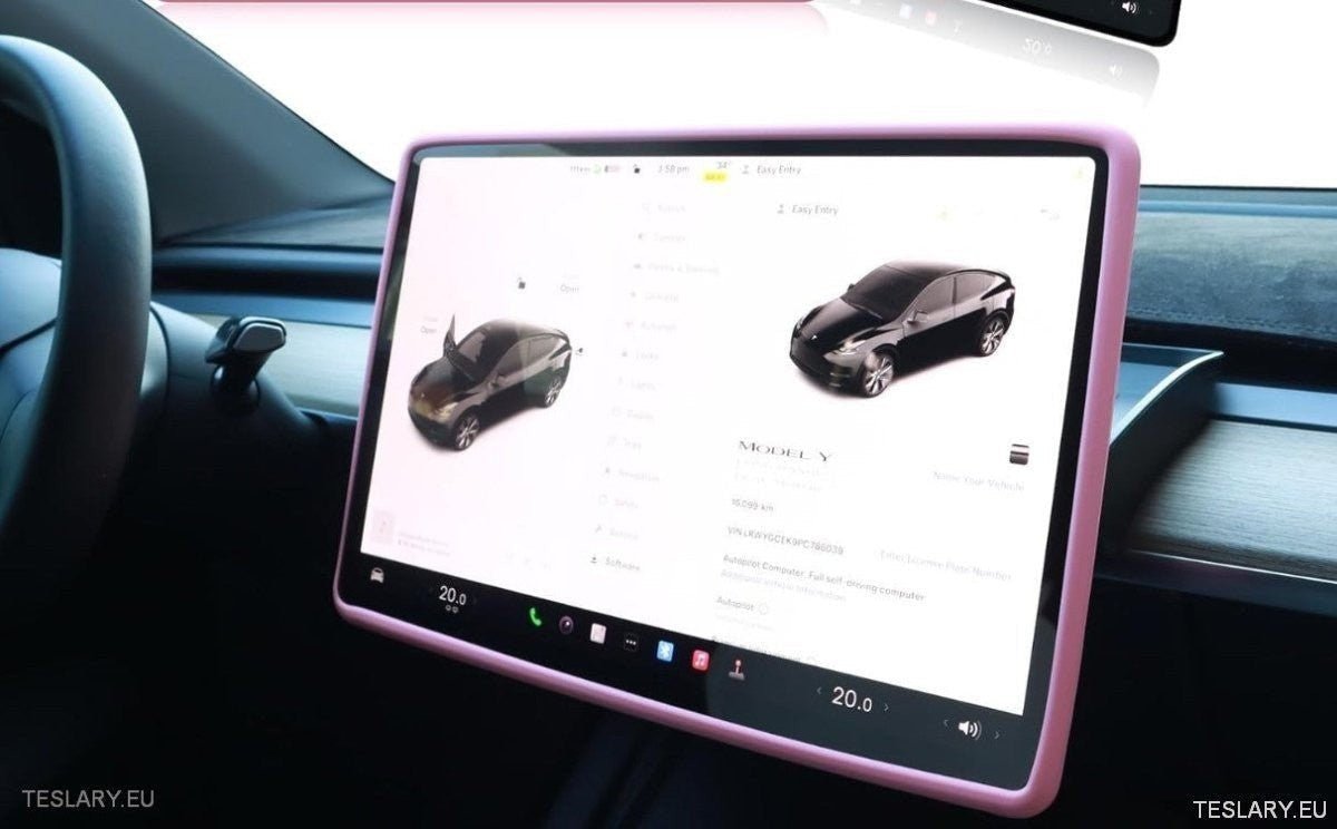 Tesla 3/Y Central Screen Silicon Edge Protector - TESLARY Tesla Shop Accessories Europe Nederlands Ireland Deutschland Espana Alicante France Italia