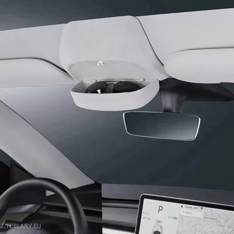 Tesla 3/Y Glasses Holder Matching Interior Trim - TESLARY Tesla Shop Accessories Europe Nederlands Ireland Deutschland Espana Alicante France Italia