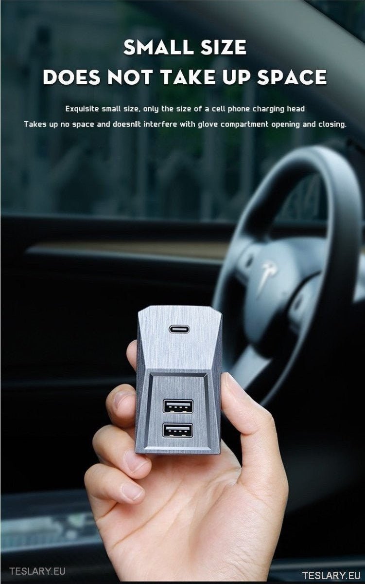 Tesla 3/Y Glove Box Docking Station ( LEFT HAND DRIVE ONLY ) - TESLARY Tesla Shop Accessories Europe Nederlands Ireland Deutschland Espana Alicante France Italia