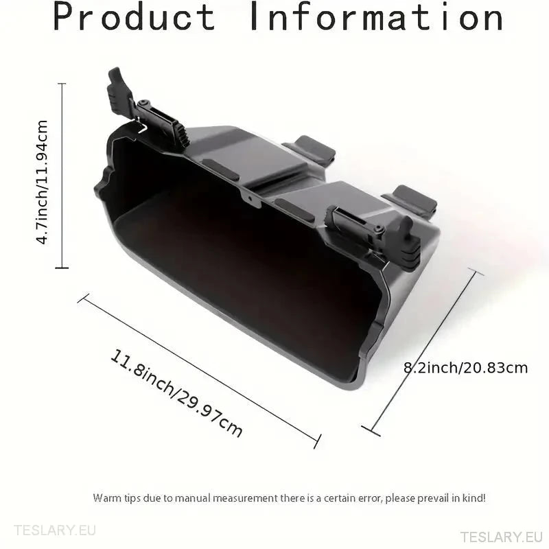 Tesla 3/Y Under Screen Storage Organiser - Black - TESLARY Tesla Shop Accessories Europe Nederlands Ireland Deutschland Espana Alicante France Italia