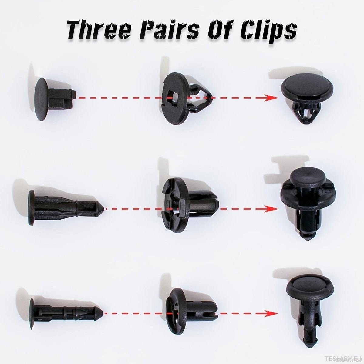 Tesla Body Internal and External Fixer Fastener Clip Pack 70 Pieces - TESLARY Tesla Shop Accessories Europe Nederlands Dublin Cork Ireland Deutschland Espana Alicante France Italia