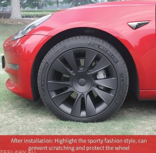 Tesla 3 18" Knife Style Wheel Covers -TESLARY.IE Tesla Shop Europe