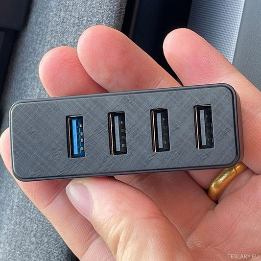 Tesla Model 3 Glove Box USB Hub & Fast Charging Dock - TESLARY Tesla Shop Accessories Europe Nederlands Dublin Cork Ireland Deutschland Espana Alicante France Italia