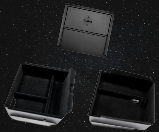 Tesla Model 3+ Highland Accessories 3 Pack Front & Rear Trays & Hidden Storage - TESLARY Tesla Shop Accessories Europe Nederlands Dublin Cork Ireland Deutschland Espana Alicante France Italia