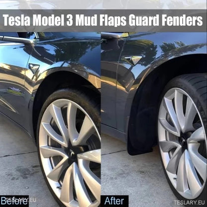 Tesla Model 3 & Highland Carbon Fiber Style Mud Flaps ( 4 Pieces ) - Tesla Shop Europe - TESLARY.IE Ireland - France boutique- Deutschland Geschäft- España comercio - Nederland winkel- TESLARY.IE