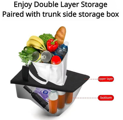Tesla Model 3 Highland Rear Trunk Organiser Side Pockets with Lids ( 2 ) - TESLARY Tesla Shop Accessories Europe Nederlands Dublin Cork Ireland Deutschland Espana Alicante France Italia