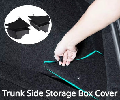 Tesla Model 3 Highland Rear Trunk Organiser Side Pockets with Lids ( 2 ) - TESLARY Tesla Shop Accessories Europe Nederlands Dublin Cork Ireland Deutschland Espana Alicante France Italia