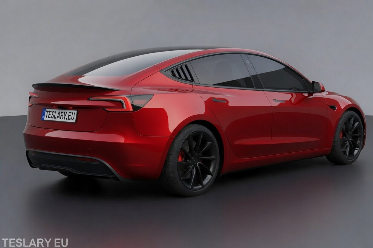 Tesla Model 3 Window Louver Sports Panels for Side Carbon Black or Black Matte or Gloss Buy from Europes TESLARY.EU