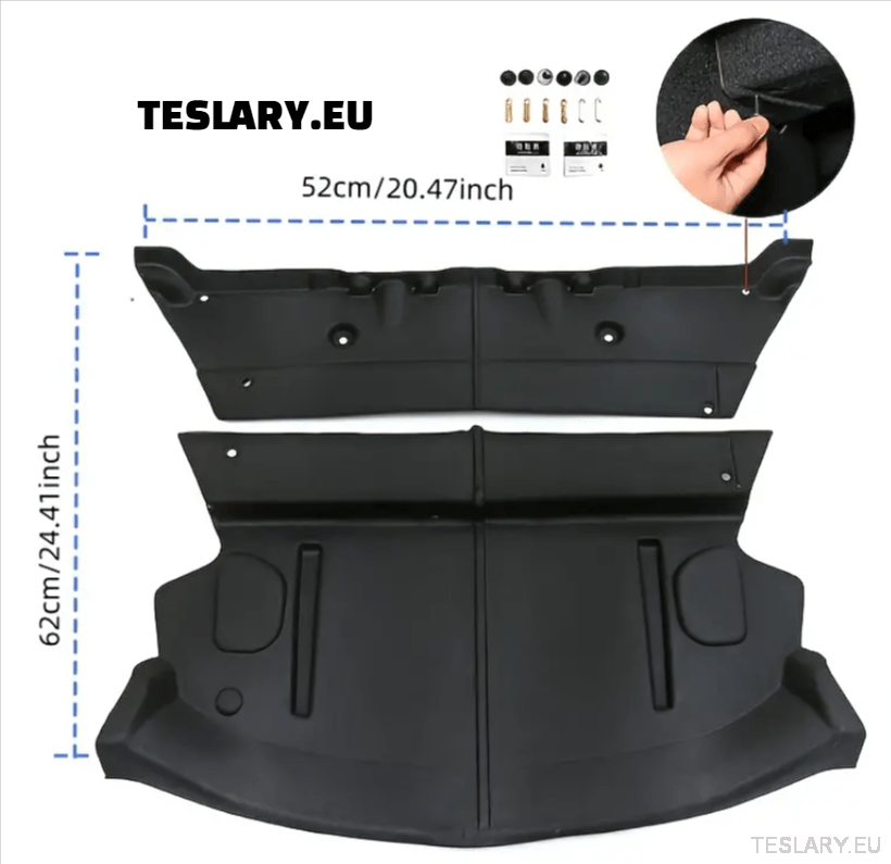 Tesla Model 3 Trunk Sound Proofing & Insulation - TESLARY Tesla Shop Accessories Europe Nederlands Dublin Cork Ireland Deutschland Espana Alicante France Italia