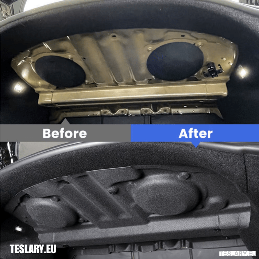 Tesla Model 3 Trunk Sound Proofing & Insulation - TESLARY Tesla Shop Accessories Europe Nederlands Dublin Cork Ireland Deutschland Espana Alicante France Italia