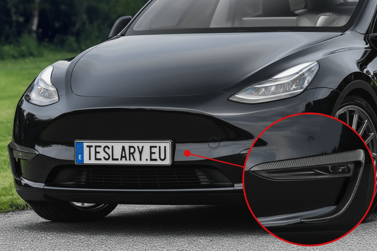 Fog Light Frames Trim Eyebrow Cover Exterior Decoration Splitter Sticker for Tesla Model Y 3 Buy from europes teslary.eu