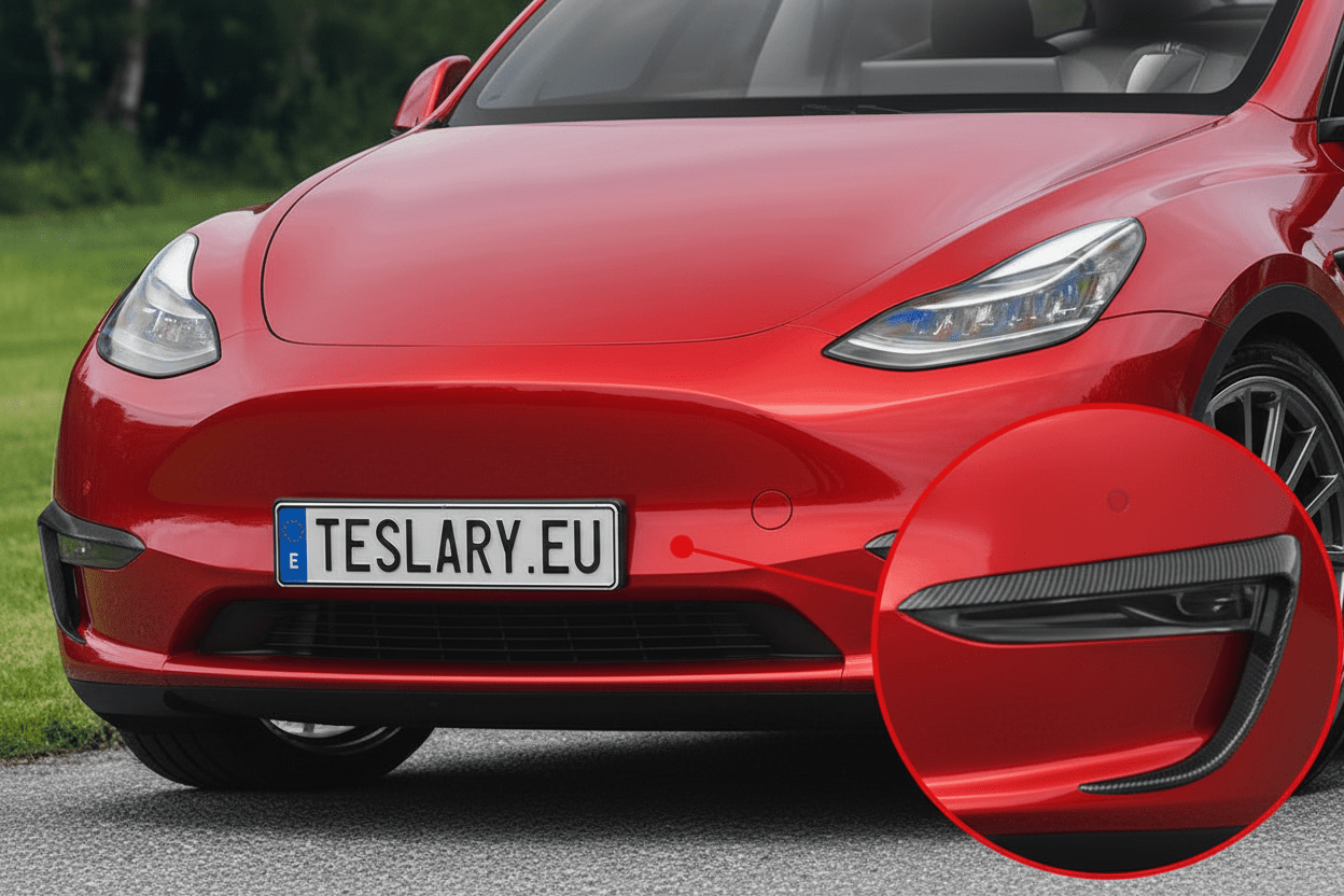Fog Light Frames Trim Eyebrow Cover Exterior Decoration Splitter Sticker for Tesla Model Y 3 Buy from europes teslary.eu