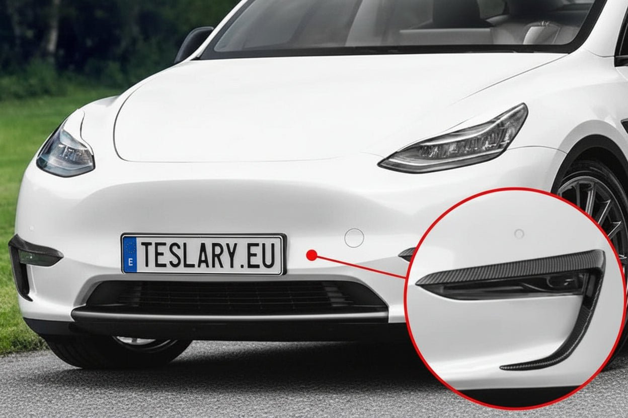 Fog Light Frames Trim Eyebrow Cover Exterior Decoration Splitter Sticker for Tesla Model Y 3 Buy from europes teslary.eu
