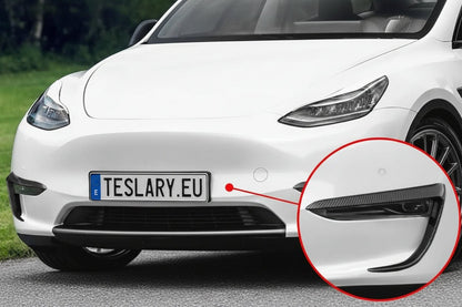 Fog Light Frames Trim Eyebrow Cover Exterior Decoration Splitter Sticker for Tesla Model Y 3 Buy from europes teslary.eu