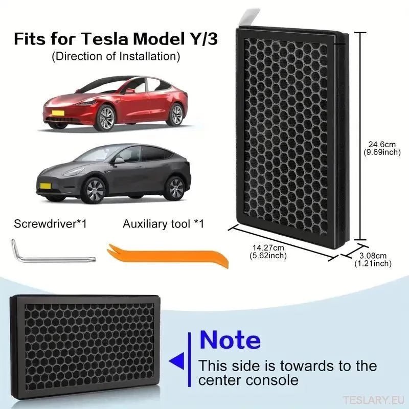 Tesla 3/Y Passenger Air Filter Replacement ( 2 Pieces ) - TESLARY Tesla Shop Accessories Europe Nederlands Ireland Deutschland Espana Alicante France Italia