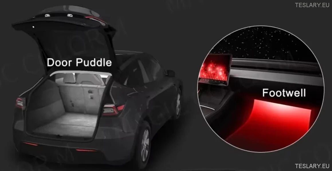 Tesla Model 3 / Y / S / X Footwell Ultra Bright Interior Lights ( 2 Packs ) - TESLARY Tesla Shop Accessories Europe Nederlands Dublin Cork Ireland Deutschland Espana Alicante France Italia
