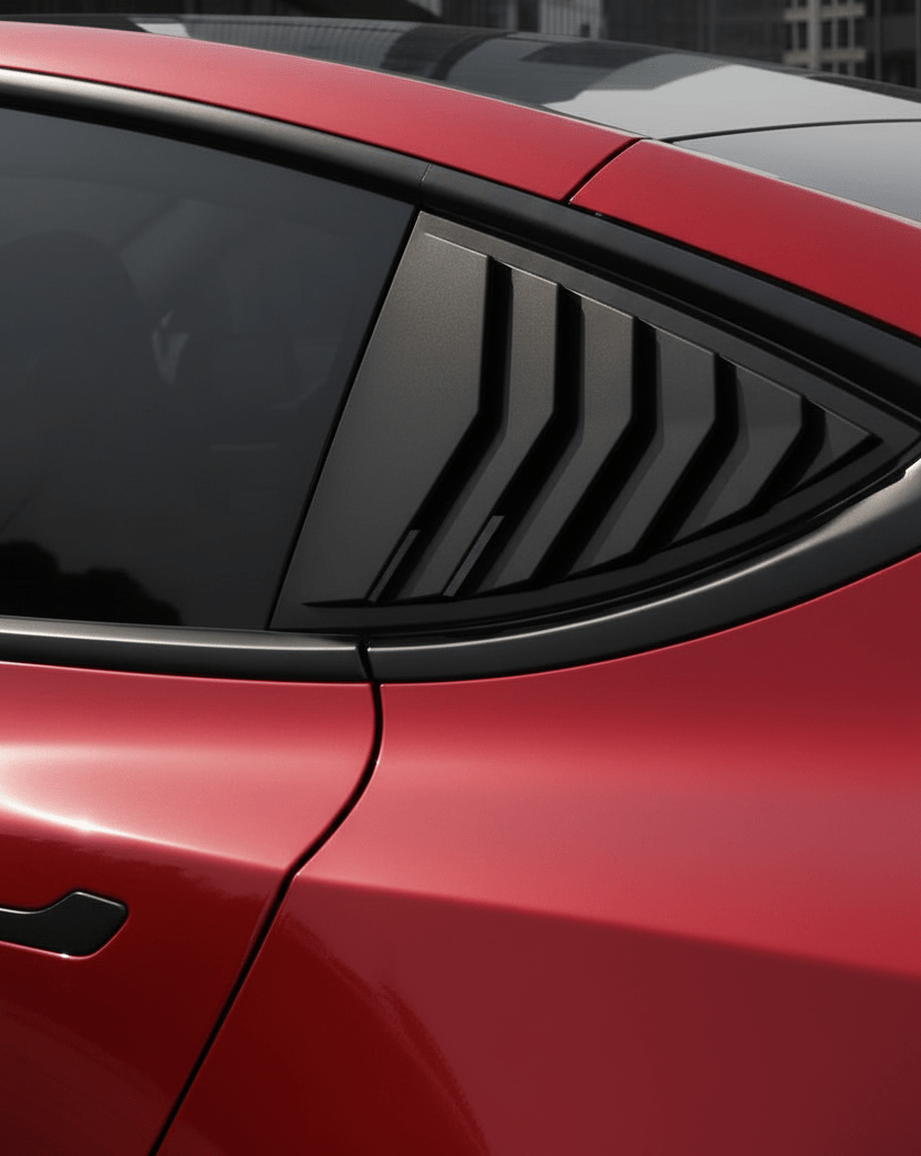 Tesla Model 3 / Y Sports Style Louver Side Windows Splitters ( 2 Pieces ) - TESLARY Tesla Shop Accessories Europe Nederlands Dublin Cork Ireland Deutschland Espana Alicante France Italia