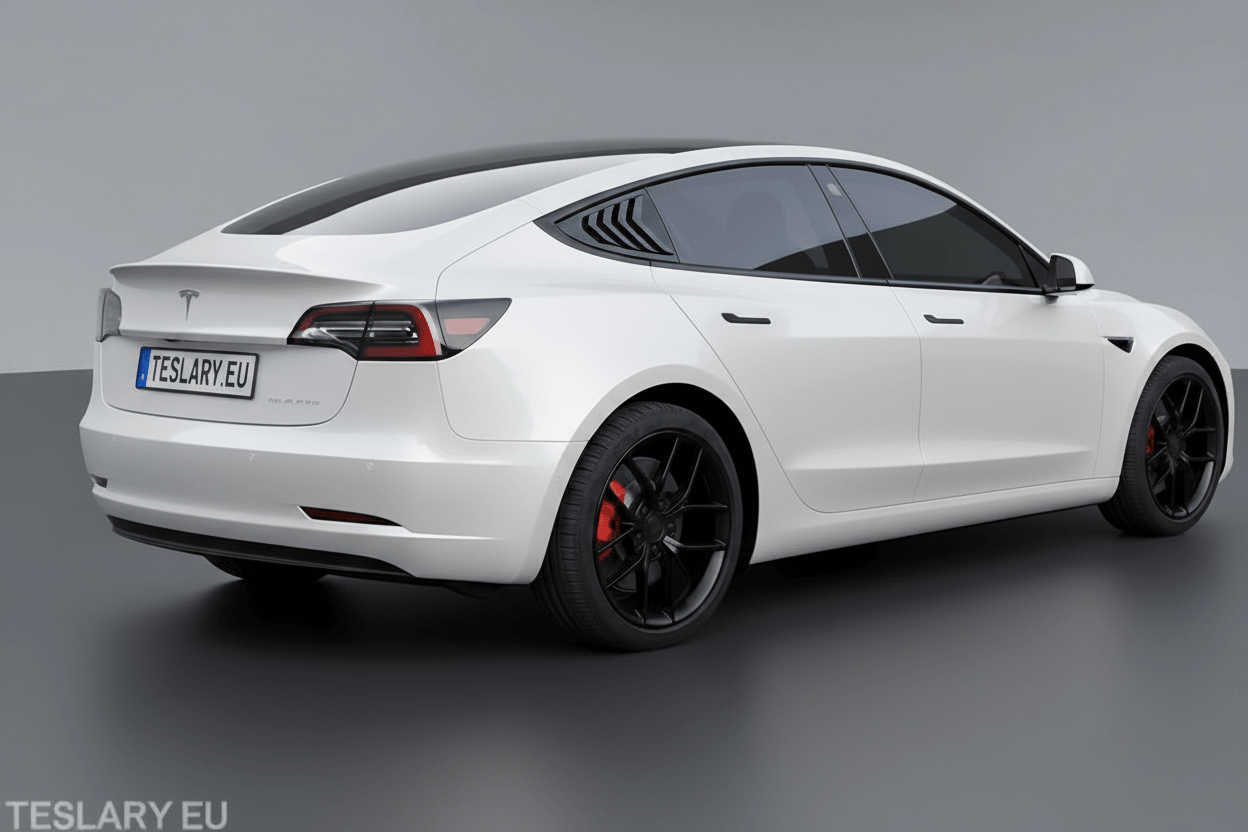 Tesla Model 3 / Y Sports Style Louver Side Windows Splitters ( 2 Pieces ) - TESLARY Tesla Shop Accessories Europe Nederlands Dublin Cork Ireland Deutschland Espana Alicante France Italia