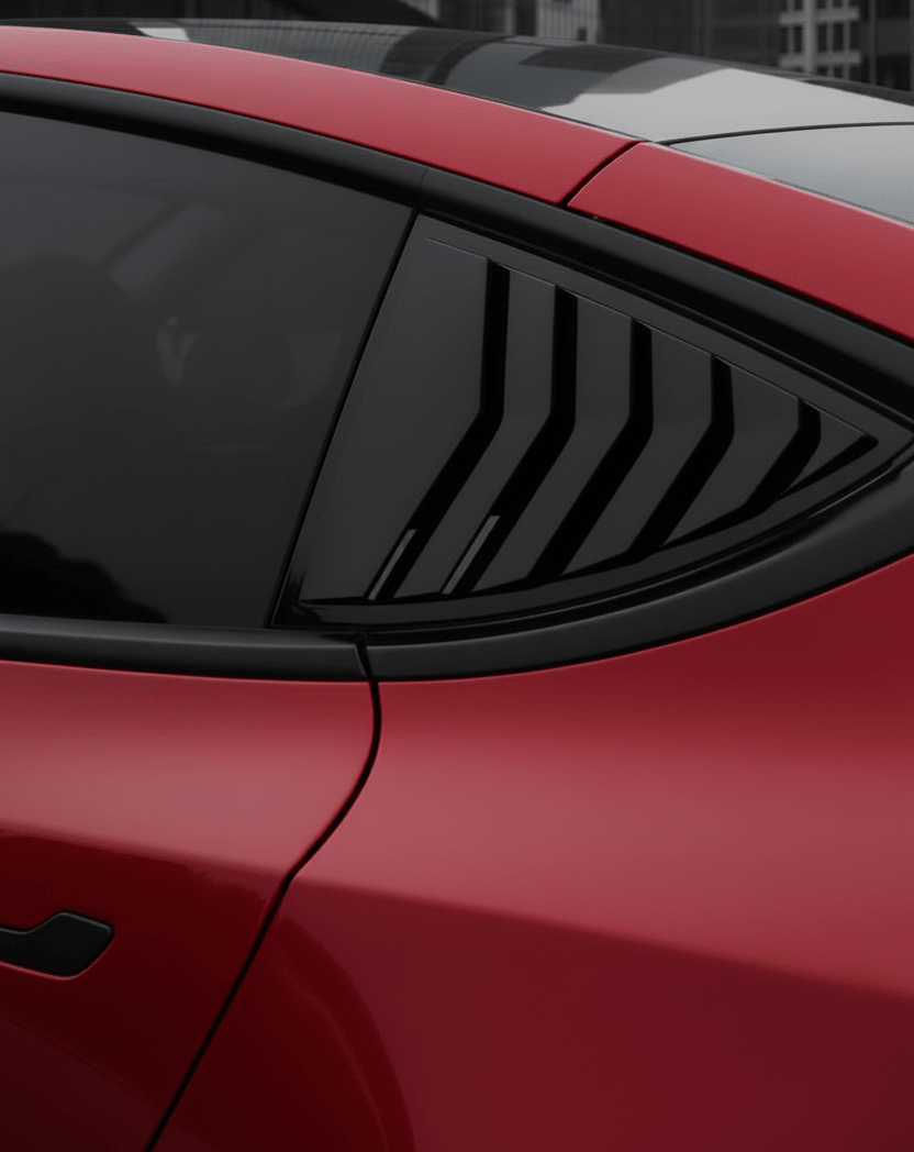 Tesla Model 3 / Y Sports Style Louver Side Windows Splitters ( 2 Pieces ) - TESLARY Tesla Shop Accessories Europe Nederlands Dublin Cork Ireland Deutschland Espana Alicante France Italia