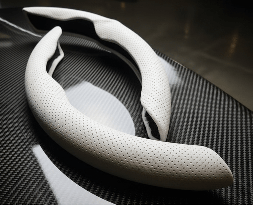 Tesla Model 3 / Y Ultra Thin Summer Sweat Absorbing Steering Wheel Cover - TESLARY Tesla Shop Accessories Europe Nederlands Dublin Cork Ireland Deutschland Espana Alicante France Italia