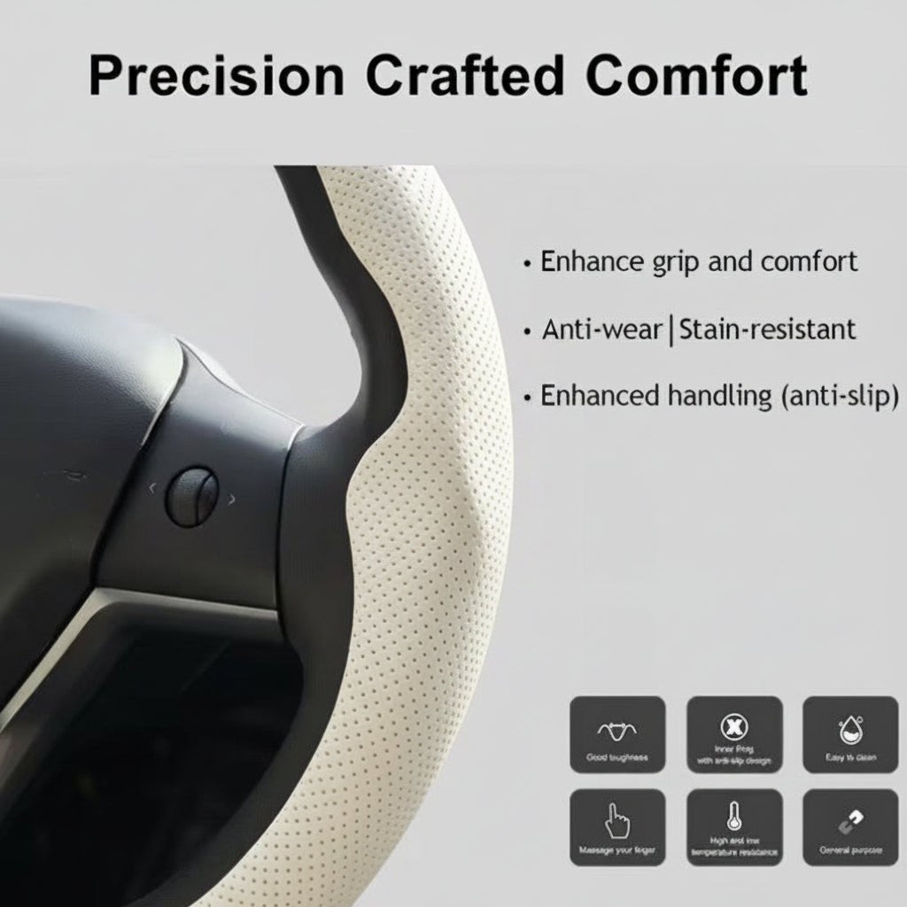Tesla Model 3 / Y Ultra Thin Summer Sweat Absorbing Steering Wheel Cover - TESLARY Tesla Shop Accessories Europe Nederlands Dublin Cork Ireland Deutschland Espana Alicante France Italia