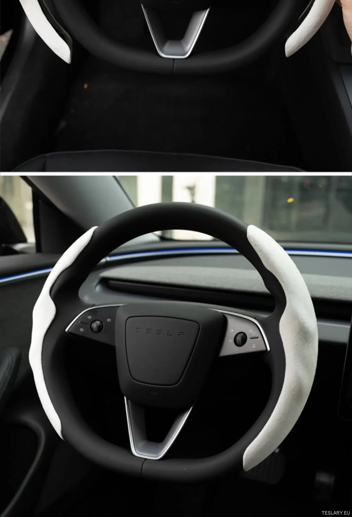 Tesla Model 3 / YUltra - Thin Steering Wheel Cover - TESLARY Tesla Shop Accessories Europe Nederlands Dublin Cork Ireland Deutschland Espana Alicante France Italia