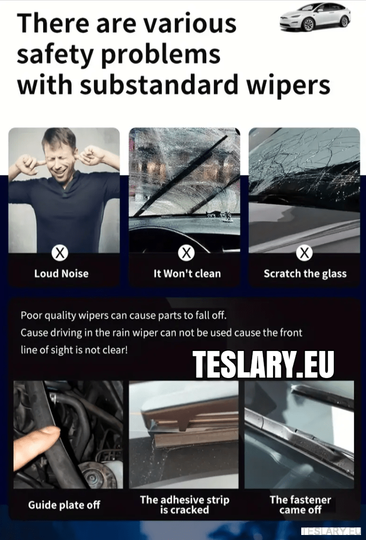 TESLA MODEL X WIPER BLADE KIT ( BOTH WIPERS ) 18 / 28 2016 - 2020 LHD - TESLARY Tesla Shop Accessories Europe Nederlands Dublin Cork Ireland Deutschland Espana Alicante France Italia