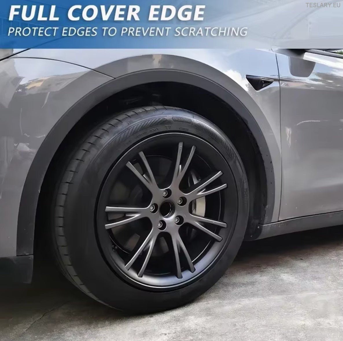 Tesla Model Y 19" Gemini Protective Rim Covers ( Silver ) - TESLARY Tesla Shop Accessories Europe Nederlands Dublin Cork Ireland Deutschland Espana Alicante France Italia
