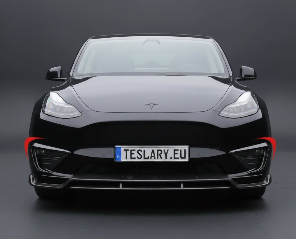 TESLA MODEL Y FOG LIGHTBODY KIT CARBON FIBRE GLOSS MATTE TRIM AERODYNAMIC SPLITTER BUY FROM EUROPES TESLARY.EU