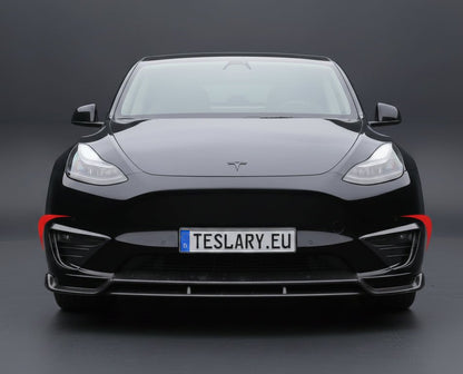 TESLA MODEL Y FOG LIGHTBODY KIT CARBON FIBRE GLOSS MATTE TRIM AERODYNAMIC SPLITTER BUY FROM EUROPES TESLARY.EU