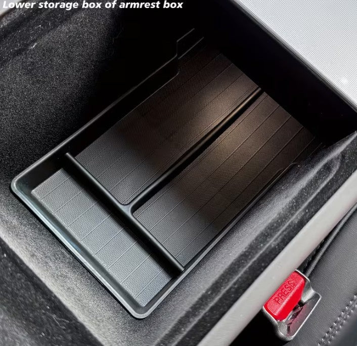 Tesla Model Y Juniper Lower Centre Console Storage Trays - TESLARY Tesla Shop Accessories Europe Nederlands Dublin Cork Ireland Deutschland Espana Alicante France Italia