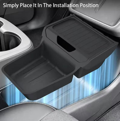 Tesla Model Y Juniper ( RWD Standard Only ) Center Console Lower Organizer Tray - TESLARY Tesla Shop Accessories Europe Nederlands Dublin Cork Ireland Deutschland Espana Alicante France Italia