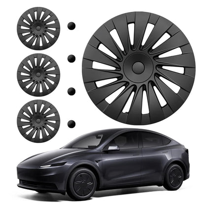 Tesla Model Y Juniper Standard RWD 18" Premium Wheel Covers in Matte Black from Telsary.eu - TESLARY Buy Tesla Shop Accessories Europe Nederlands Dublin Cork Ireland Deutschland Espana Iceland Finland France Italia