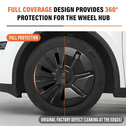 Tesla Model Y Juniper Standard RWD 18" Premium Wheel Covers in Matte Black from Telsary.eu - TESLARY Buy Tesla Shop Accessories Europe Nederlands Dublin Cork Ireland Deutschland Espana Iceland Finland France Italia