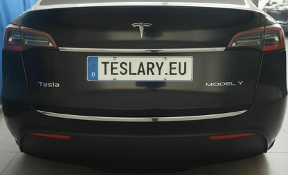 Tesla Model Y Trunk Chrome Protective Strips - TESLARY Tesla Shop Accessories Europe Nederlands Dublin Cork Ireland Deutschland Espana Alicante France Italia