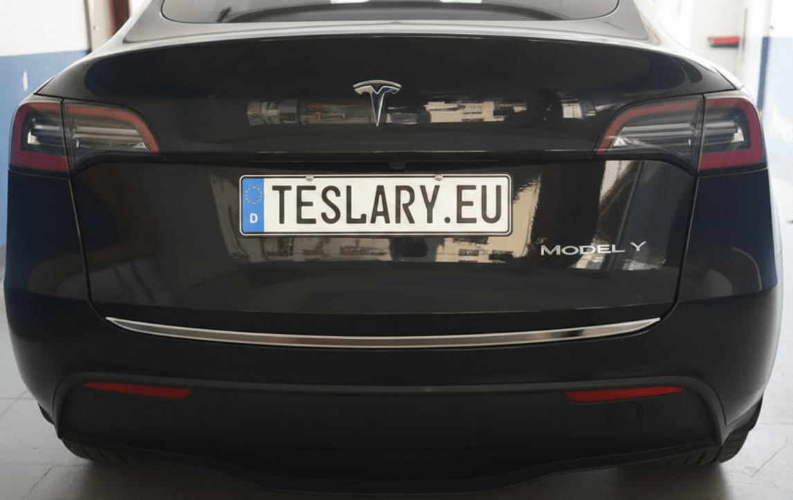 Tesla Model Y Trunk Chrome Protective Strips - TESLARY Tesla Shop Accessories Europe Nederlands Dublin Cork Ireland Deutschland Espana Alicante France Italia