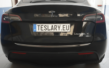 Tesla Model Y Trunk Chrome Protective Strips - TESLARY Tesla Shop Accessories Europe Nederlands Dublin Cork Ireland Deutschland Espana Alicante France Italia