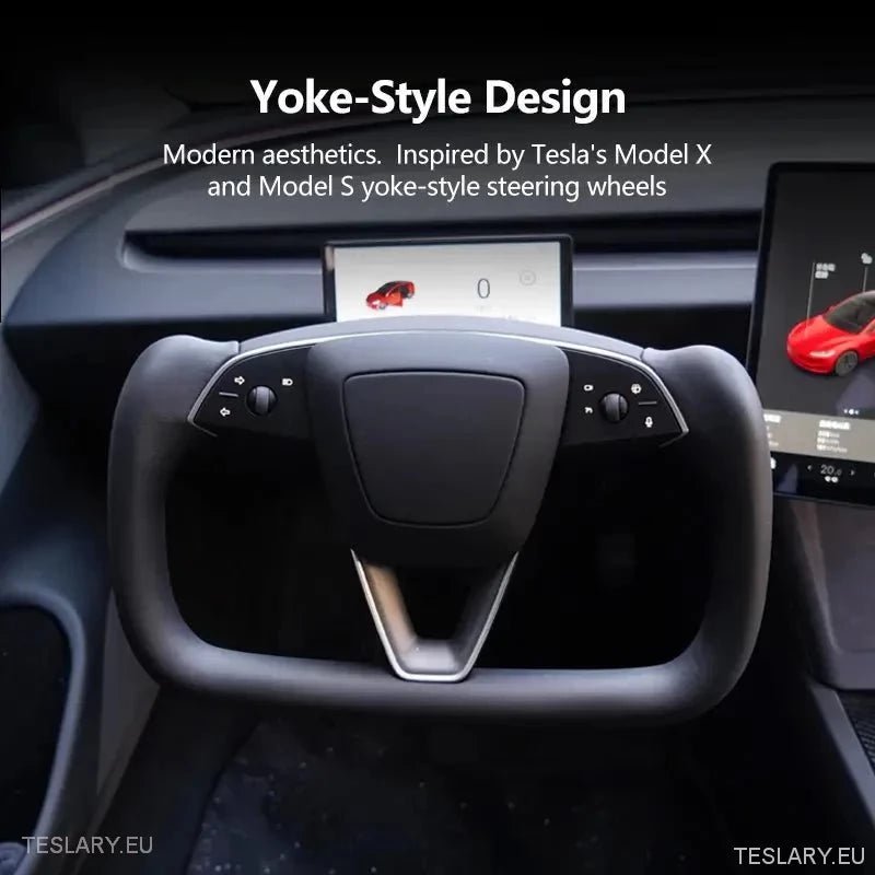 Tesla Yoke Style Steering Wheel for Model 3 Highland - TESLARY Tesla Shop Accessories Europe Nederlands Dublin Cork Ireland Deutschland Espana Alicante France Italia