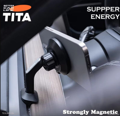 Tita Magnetic Phone Charger with Optional Speedmeter for Tesla Model 3 and Y - TESLARY Tesla Shop Accessories Europe Nederlands Dublin Cork Ireland Deutschland Espana Alicante France Italia