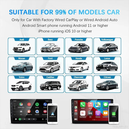 Universal Wireless CarPlay & Android Auto Adapter - TESLARY Tesla Shop Accessories Europe Nederlands Ireland Deutschland Espana Alicante France Italia
