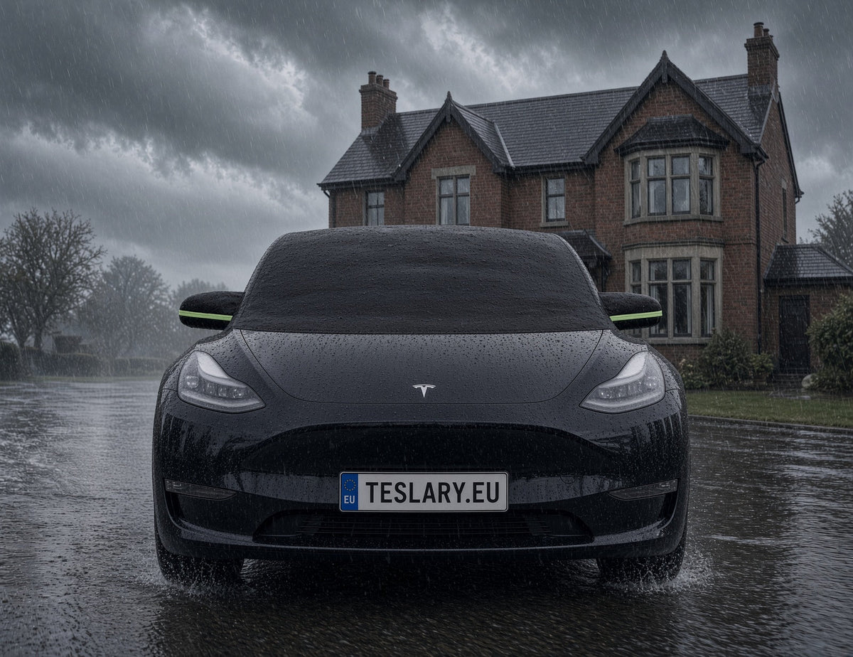 Windshield Snow & Weather Cover for your Tesla Model 3 or Tesla Model Y also Suitable for BYD , MG4 and VW ID4 - TESLARY Buy Tesla Shop Accessories Europe Nederlands Dublin Cork Ireland Deutschland Espana Iceland Finland France Italia