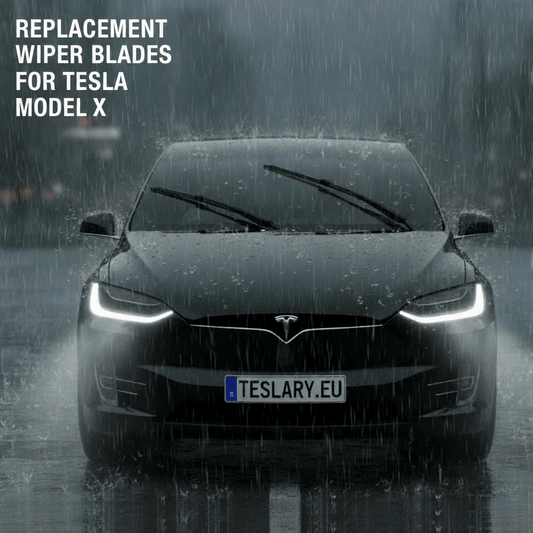 Wiper blades for Tesla Model X, (2pcs set) windshield wiper with integrated cleaning function - RIGHT HAND DRIVE ( FOR UK & IRELAND ) - TESLARY Tesla Shop Accessories Europe Nederlands Dublin Cork Ireland Deutschland Espana Alicante France Italia