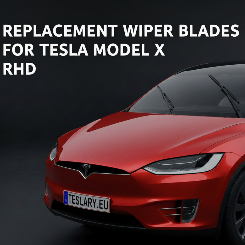 Wiper blades for Tesla Model X, (2pcs set) windshield wiper with integrated cleaning function - RIGHT HAND DRIVE ( FOR UK & IRELAND ) - TESLARY Tesla Shop Accessories Europe Nederlands Dublin Cork Ireland Deutschland Espana Alicante France Italia