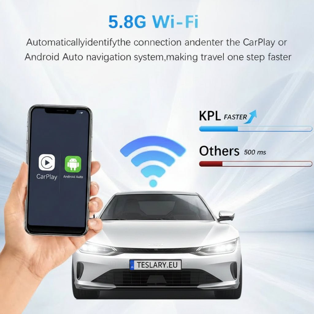 Wireless CarPlay Android Auto Smart Dongle for All Cars - TESLARY Tesla Shop Accessories Europe Nederlands Dublin Cork Ireland Deutschland Espana Alicante France Italia
