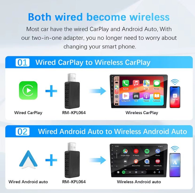 Wireless CarPlay Android Auto Smart Dongle for All Cars - TESLARY Tesla Shop Accessories Europe Nederlands Dublin Cork Ireland Deutschland Espana Alicante France Italia
